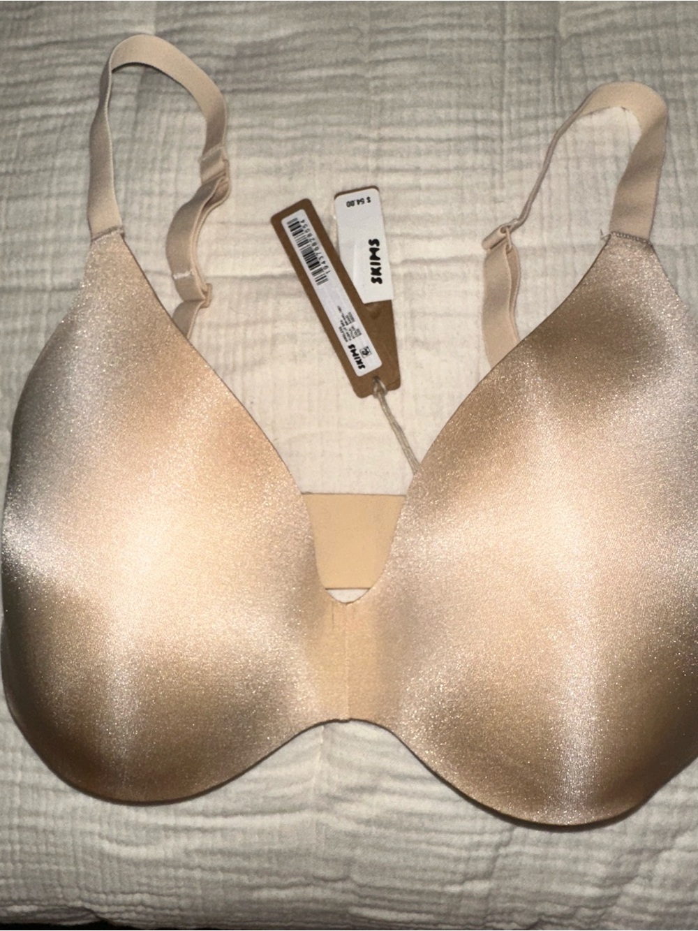 SKIMS Wireless Push Up Bra Sand Tan - NWT 32DDD
